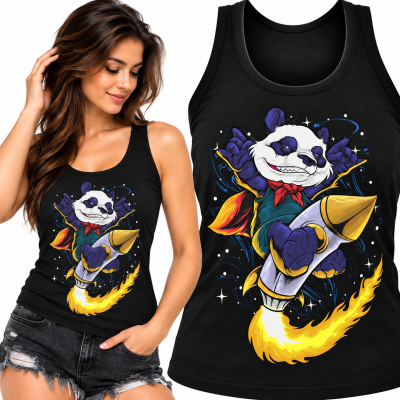 TANK TOP ŚMIESZNY   DAMSKI KIDS PANDA